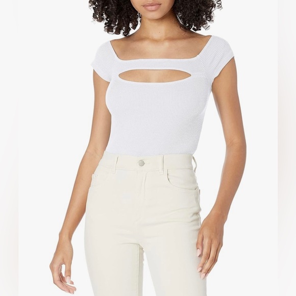 MONROW NWT Off shoulder Cutout Bodysuit - Picture 1 of 4
